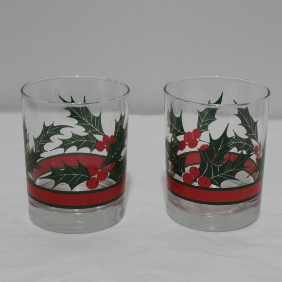 Set Of 2 Holly Christmas Glasses - Picture 2 of 7